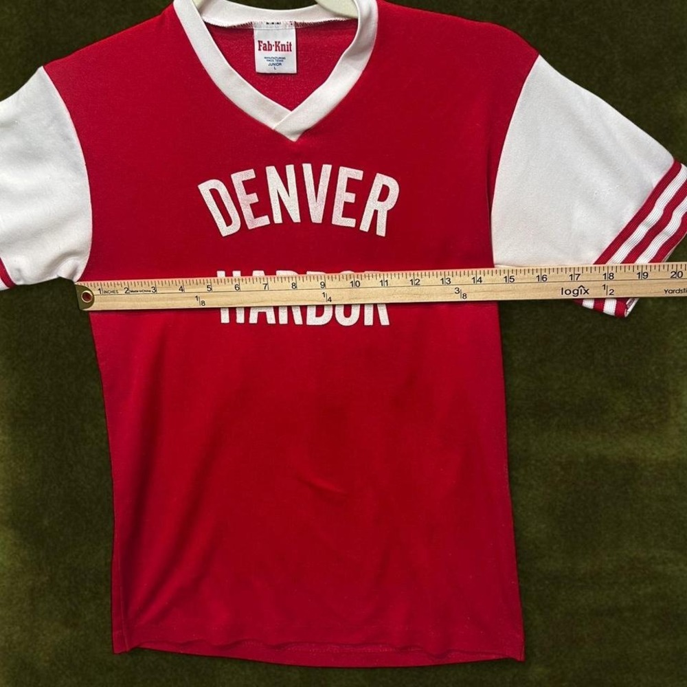 TRUE VINTAGE VARSITY 1970s Denver Harbor Houston Jersey -  XS/S - Picture 3 of 5